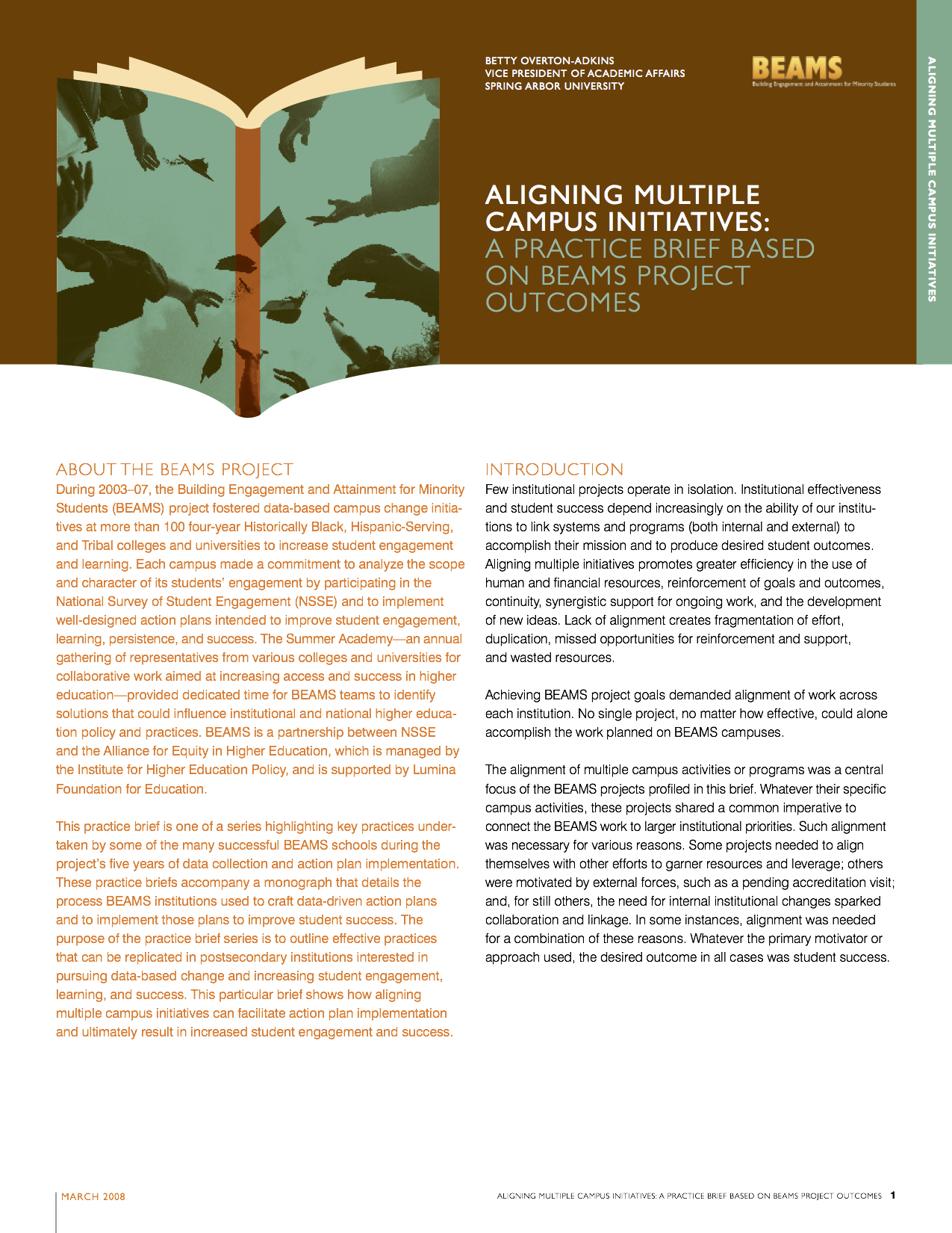 Aligning Multiple Campus Initiatives: A Practice Brief Based on BEAMS Project Outcomes
