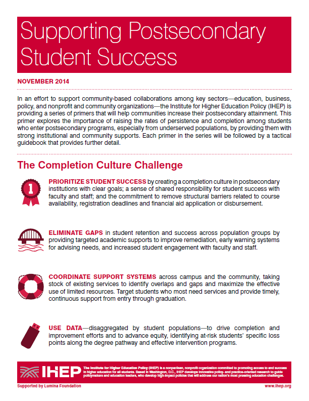 Supporting Postsecondary Student Success
